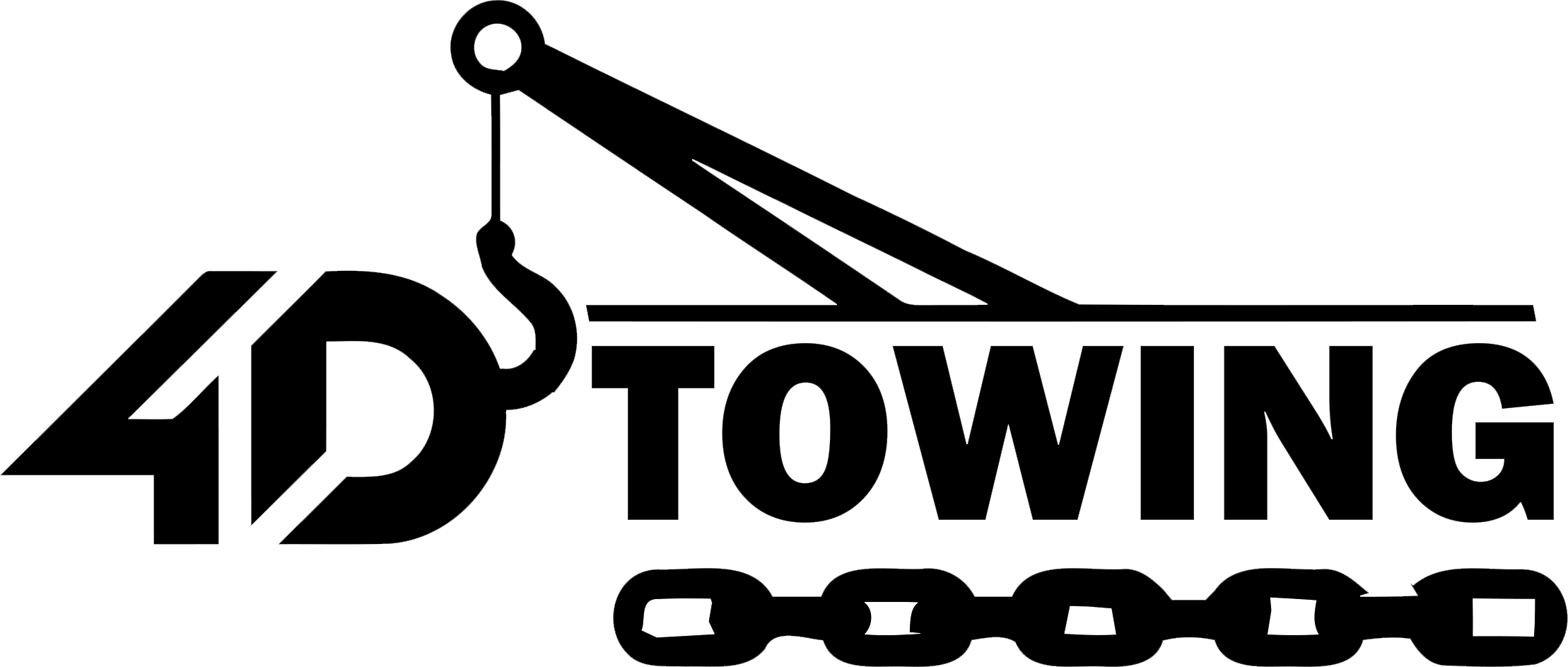 4D Towing Logo Black